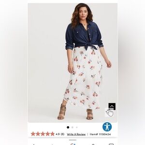 Torrid gauze material floral skirt size 2/2X